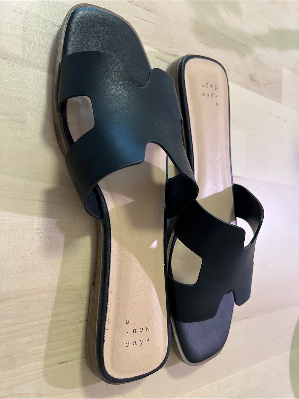 a new day Black Cutout Slide Sandals for Women - Picture 3 of 4